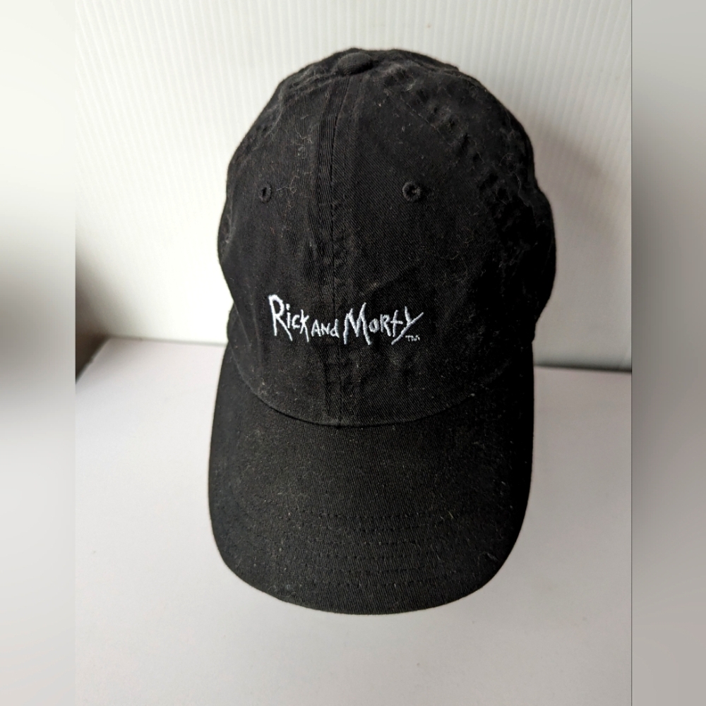 Rick & Morty Hat Cap Black Adjustable Adult Swim Bio World Rick Sanchez Cartoon